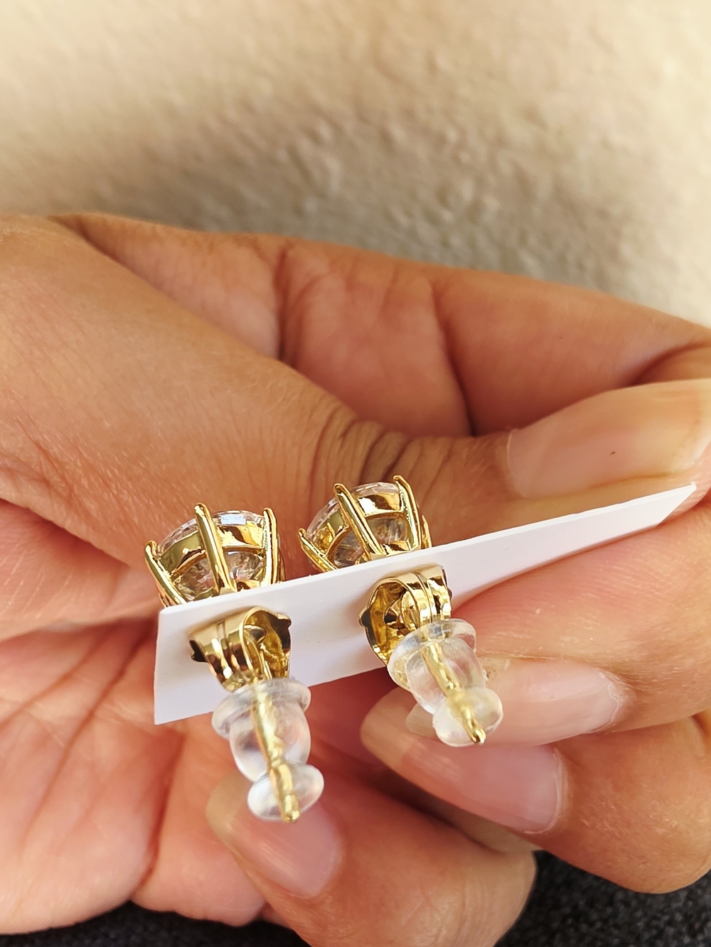 Aretes Para Dama Y Caballero Oro Laminado 14k - Picture 3 of 7